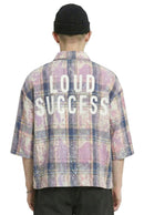 Kleep Mens Cropped Short Sleeve Heavy Flannel Shircket (Lavender) KSW3250S - FRESH N FITTED