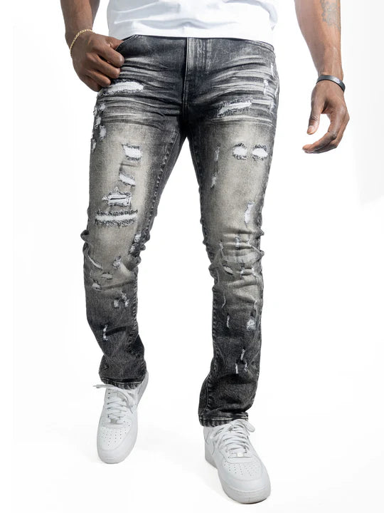 Makobi 'Bionco' Jeans (BLK. Wash) M1753 - FRESH N FITTED