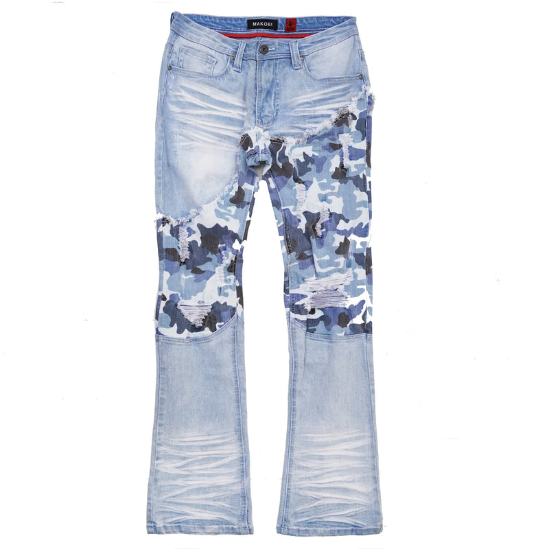 Makobi ' Costello' Stacked Denim (Light Wash) M1919 - Fresh N Fitted Inc