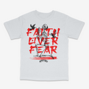 R3TRO WORLD 'Faith Over Fear' Tee (Silver/Red) - FRESH N FITTED