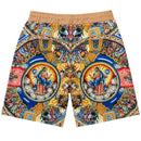 George V Men's Renaissance Premium All Over Print With Rhinestones Tee - FRESH N FITTED