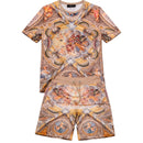 George V Men's Heavenly Premium All Over Print With Rhinestones Outfit In Multi Color - FRESH N FITTED