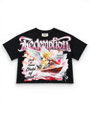 Papercut Kid's Redemption Cropped T-Shirt In Black