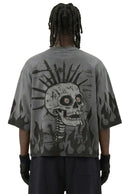 STORM88 Washed S/N Jersey 3/4 Sleeve Tee (Grey) ST8-007 - FRESH N FITTED