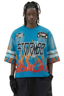 STORM88 Washed S/N Jersey 3/4 Sleeve Tee (Aqua) ST8-008 - FRESH N FITTED