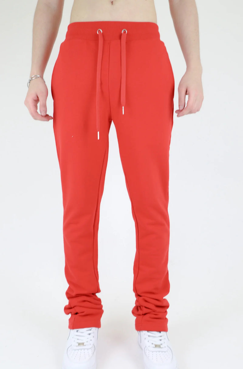 Armor Jeans Stacked Fleece Pants(Red) - Fresh N Fitted Inc