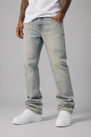 Switch Premium Wash Denim Pants in Sand, men's slim-fit jeans with a washed denim look, displayed on a hanger.
