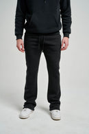 Taker 'Essential' Stacked Fleece Pants (Black) E403 - FRESH N FITTED