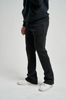 Taker 'Essential' Stacked Fleece Pants (Black) E403 - FRESH N FITTED