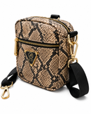 Mint Cobra Medium Cross Body Bag (Tan)