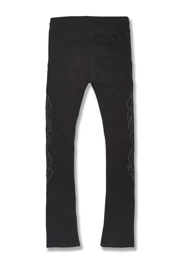 Jordan Craig Paradise Tour Stacked Sweat Pants (Noir) 8241L