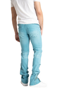 Taker 'Side Zipper' Stack Denim (Bay Blue) B2064 - FRESH N FITTED