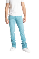 Taker 'Side Zipper' Stack Denim (Bay Blue) B2064 - FRESH N FITTED