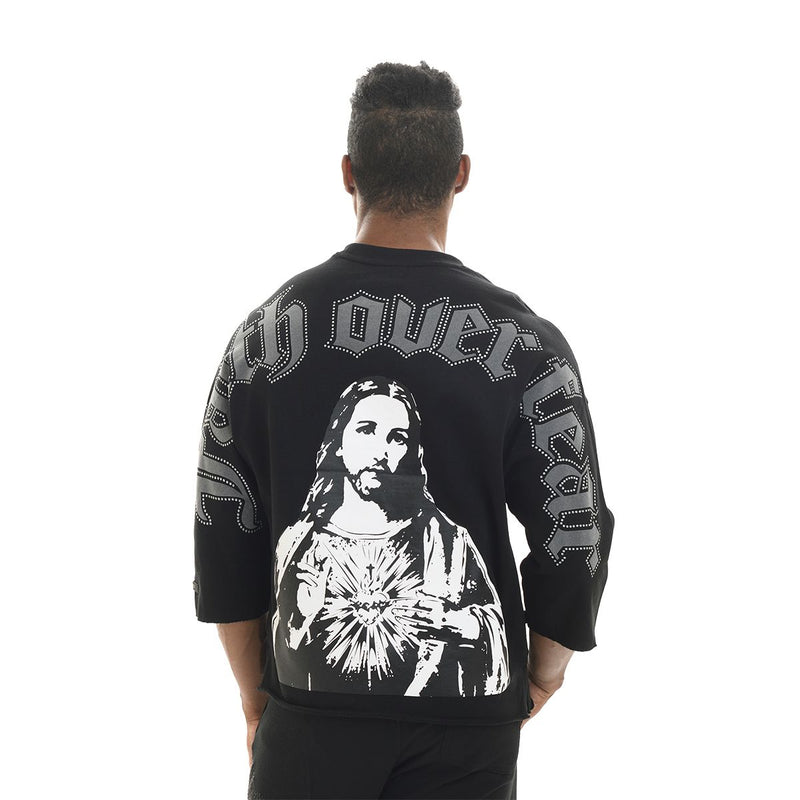 Switch 'Faith Over' Cropped Tee (Black) SW5128 - FRESH N FITTED