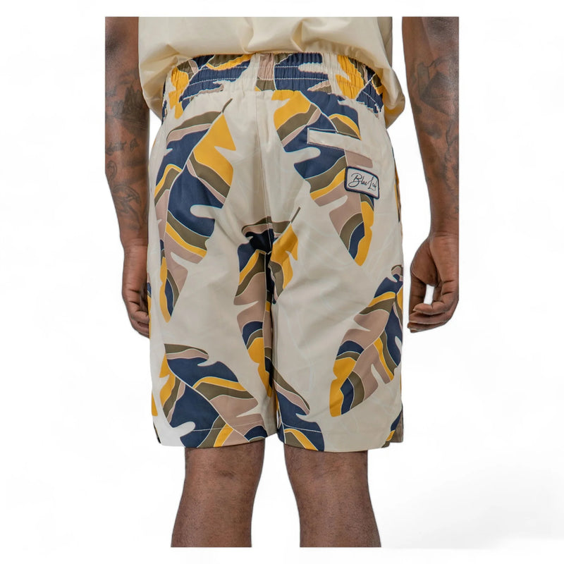 Black Leaf 'Signature Abstract Leaf' AOP Shorts (Multi) BLSIG-102