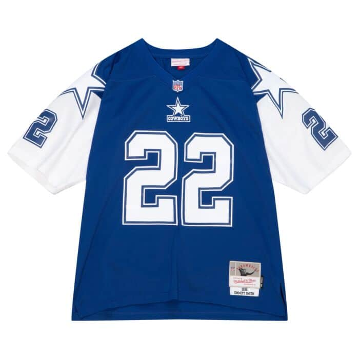 Mitchell & Ness Dallas Cowboys '1995 Emmitt Smith ' NFL Legacy Jersey (Blue/White) LGJY4518 - Fresh N Fitted Inc