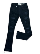 FWRD Kids 'Worn Down' Stacked Flare Denim (Jet Black) FW-33893K/LK - Fresh N Fitted Inc