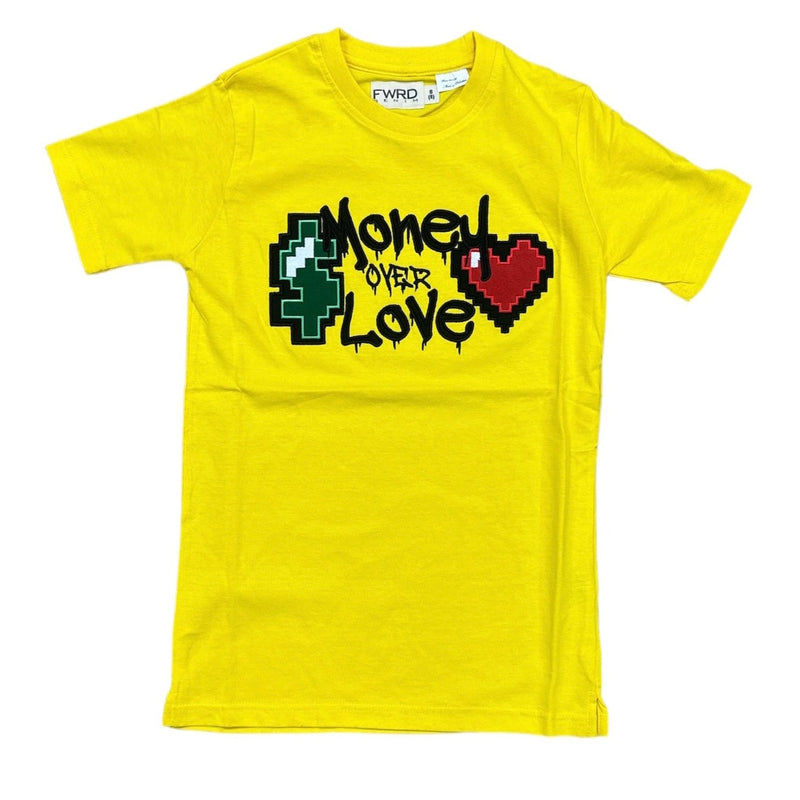 FWRD Kids 'Money Over Love' T-Shirt (Yellow) FW-180372K/LK - Fresh N Fitted Inc