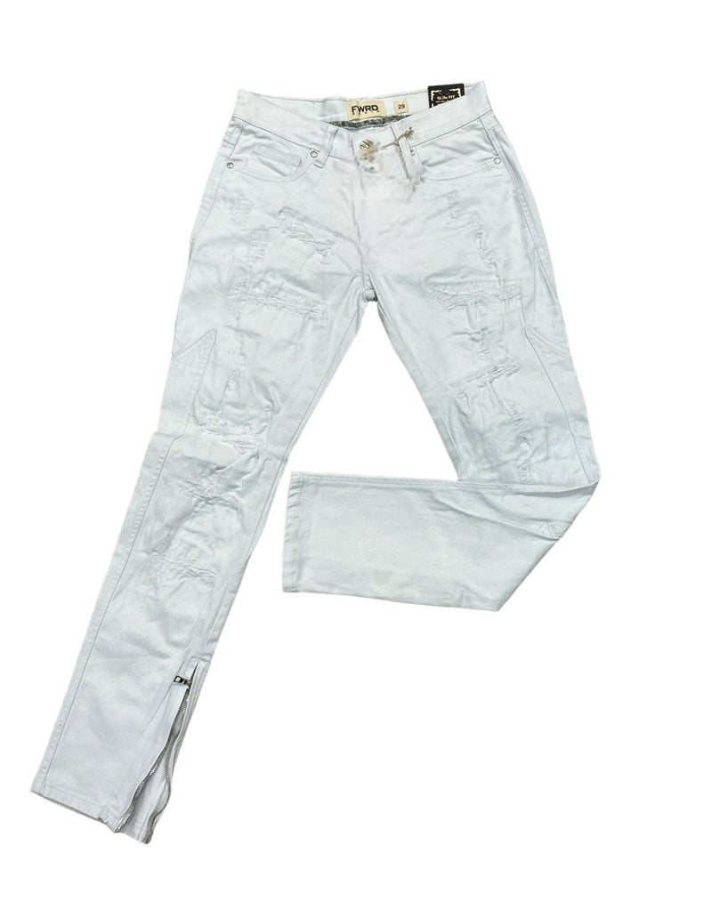 FWRD 'Bolt' True Stacked Denim (White) FW-33895A - Fresh N Fitted Inc