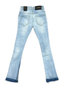 FWRD Kids 'Worn Down' Stacked Flare Denim (Ice Blue) FW-33893K/LK - Fresh N Fitted Inc