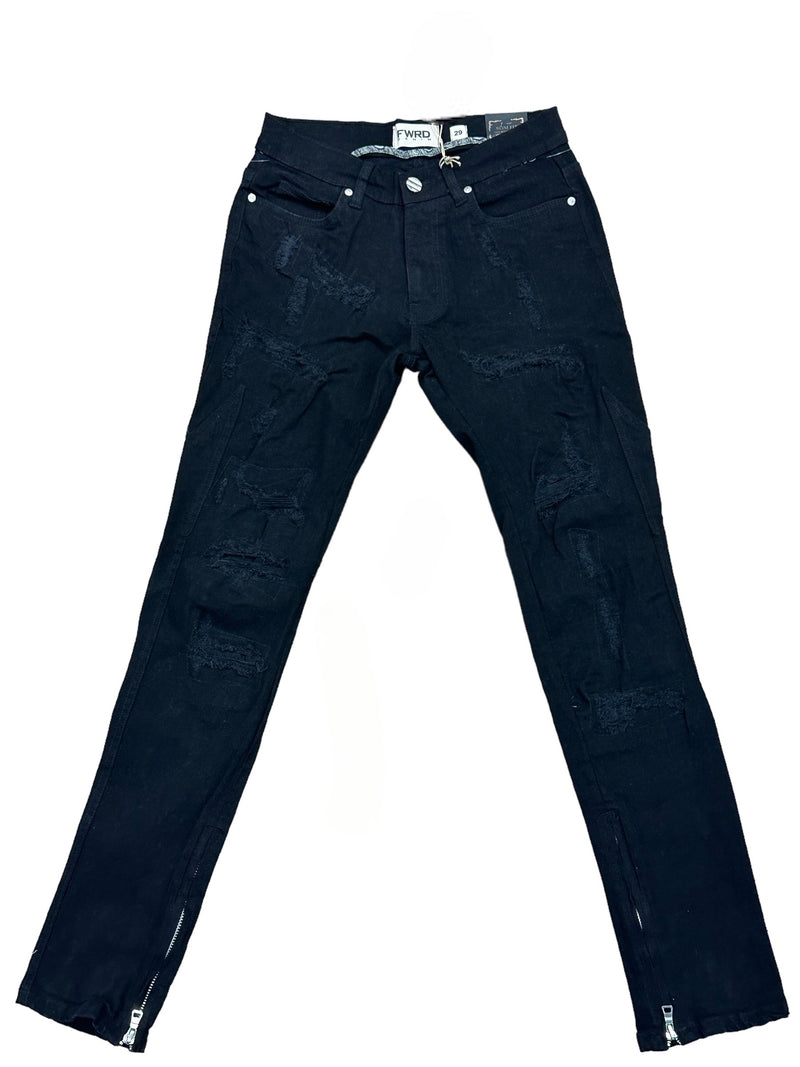 FWRD 'Bolt' True Stacked Denim (Jet Black) FW-33895A - Fresh N Fitted Inc