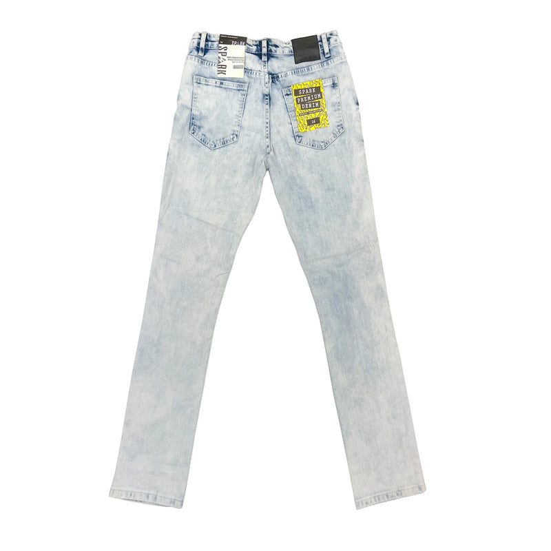 Spark Kids 'Rip & Repaired' Denim (Ice Blue) 1921B - Fresh N Fitted Inc