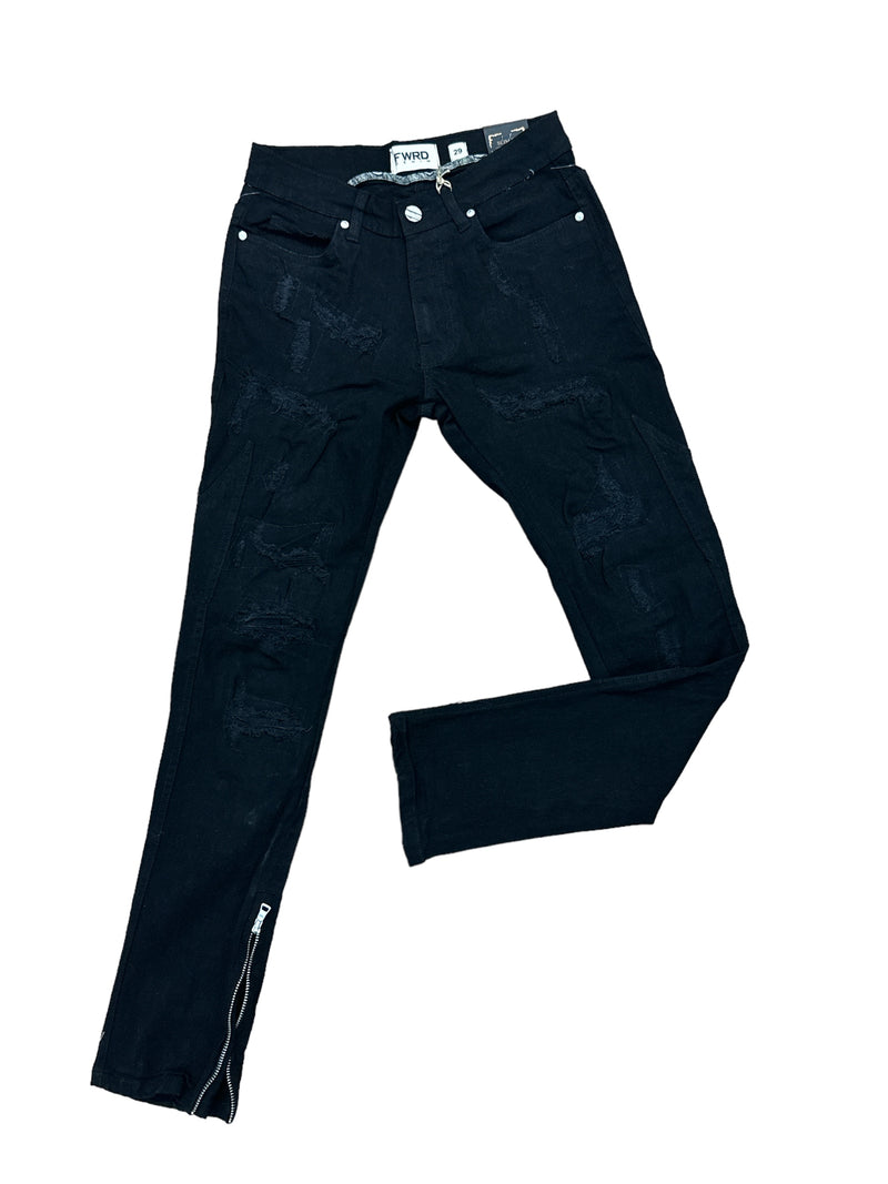 FWRD 'Bolt' True Stacked Denim (Jet Black) FW-33895A - Fresh N Fitted Inc