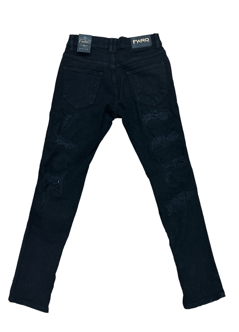 FWRD 'Bolt' True Stacked Denim (Jet Black) FW-33895A - Fresh N Fitted Inc