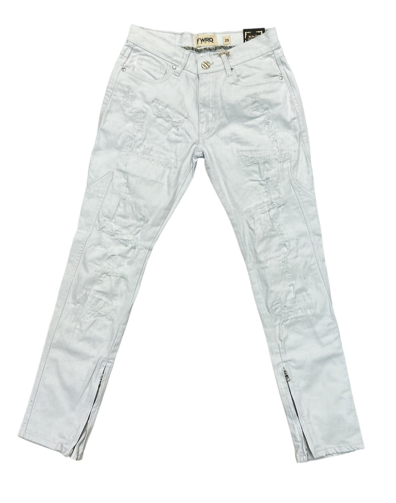 FWRD 'Bolt' True Stacked Denim (White) FW-33895A - Fresh N Fitted Inc