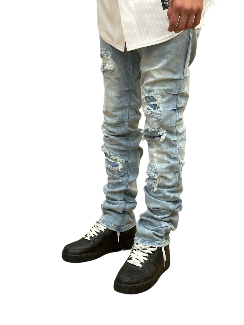 FWRD 'Rouched' Denim (Ice Blue) FW-33873A - Fresh N Fitted Inc