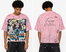 BKYS 'Fear No Man' Cropped Rhinestone T-Shirt (Pink) T1496 - FRESH N FITTED