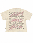 Men's BKYS Faith Cropped Rhinestone T-Shirt In Off White T1528 - FRESH N FITTED