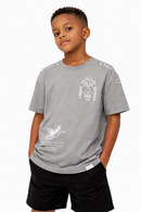 Highly Undrtd Kids Above All T-Shirt In Pewter US6110K - FRESH N FITTED