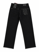 Copper Rivet Men's Rip Detail Relax Fit Denim Pants In Black 513217 - FRESH N FITTED
