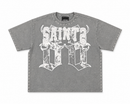 Copper Rivet Men's Acid Wash Frayed Oversize Crop T-Shirt In Gray 611014 - FRESH N FITTED