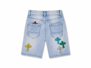 FWRD Kids Crystal Templar Denim Shorts In Ice Blue FW-2200789K - FRESH N FITTED