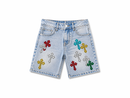 FWRD Kids Crystal Templar Denim Shorts In Ice Blue FW-2200789K - FRESH N FITTED