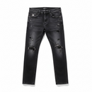 Nice slim fit jeans with rips in black wash color 