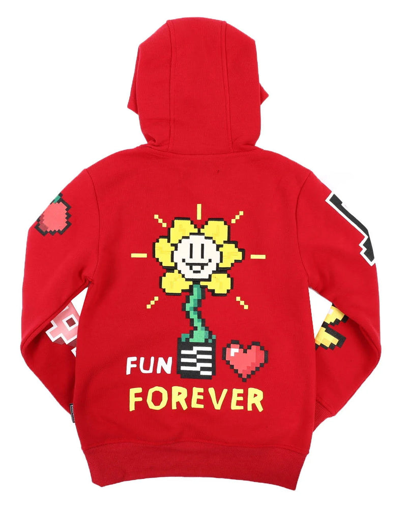 Rebel Minds Kids 'Fun for ever' Hoodie (Red) 832-B371 - Fresh N Fitted Inc