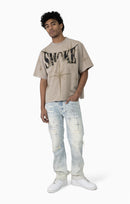 Smoke Rise 'Starry Smoke' Wide Crop Tee (Chipmunk) KT26S426 - FRESH N FITTED