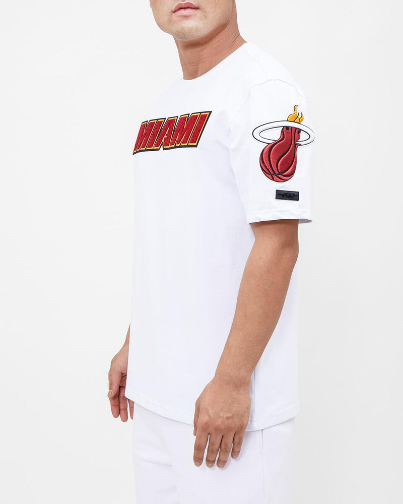 Pro Standard Miami Heat Pro Team Shirt (White) BMH152471-WHT - Fresh N Fitted Inc