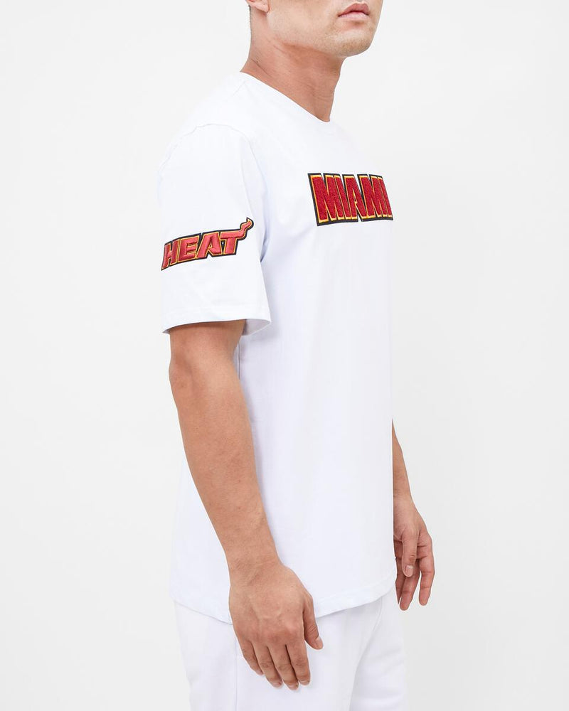 Pro Standard Miami Heat Pro Team Shirt (White) BMH152471-WHT - Fresh N Fitted Inc