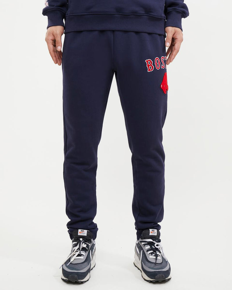 Pro Standard 'Boston Red Sox Stacked Logo' Joggers (Navy) LBR431988 - Fresh N Fitted Inc