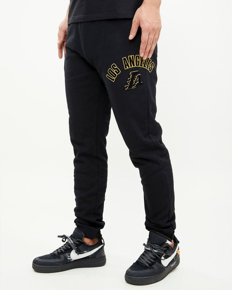 Pro Standard Los Angeles Lakers Stacked Logo Joggers (Black) BLL452614 - Fresh N Fitted Inc