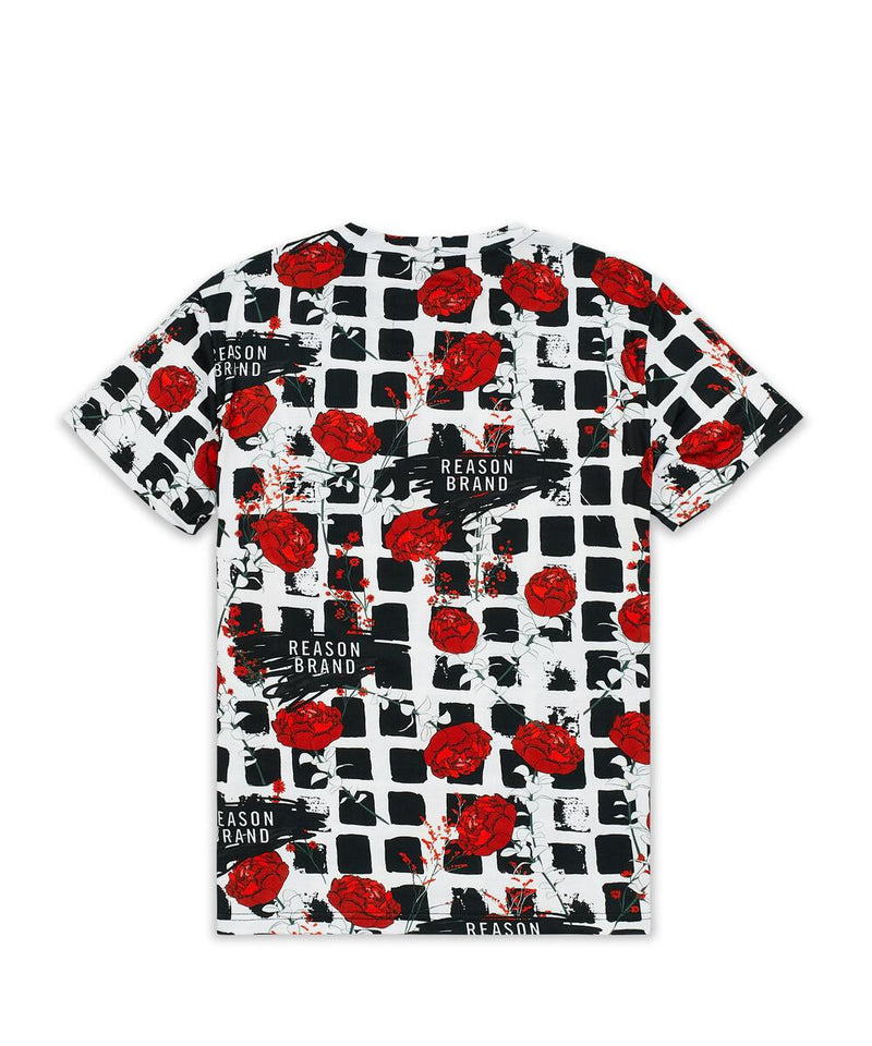 Reason 'Red Roses' T-Shirt (Red/White/Black) TS1-10 - Fresh N Fitted Inc