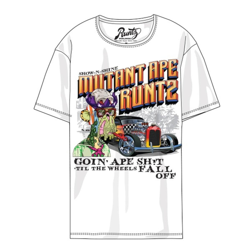 Runtz 'Wheels Off' T-Shirt (White) 222-40428 - Fresh N Fitted Inc