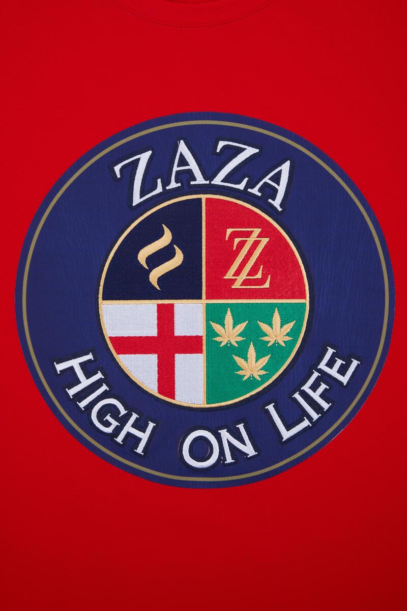 Zaza 'High on Life' T-Shirt (Red) ZA1960025 - Fresh N Fitted Inc