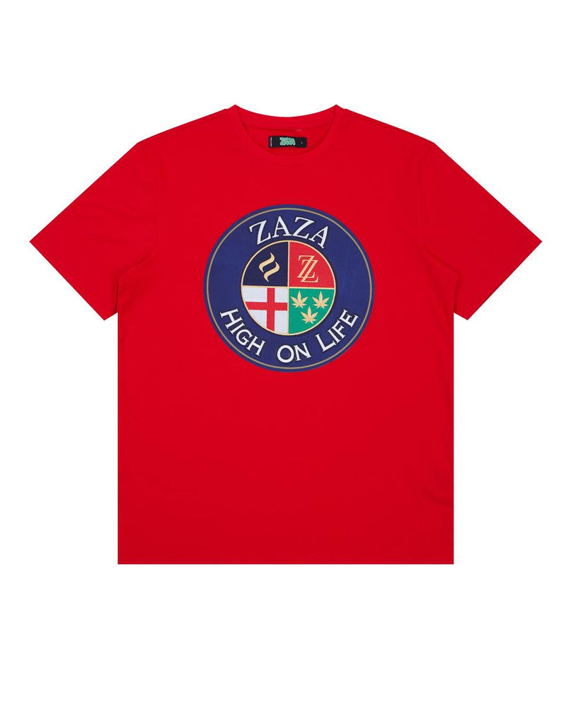 Zaza 'High on Life' T-Shirt (Red) ZA1960025 - Fresh N Fitted Inc