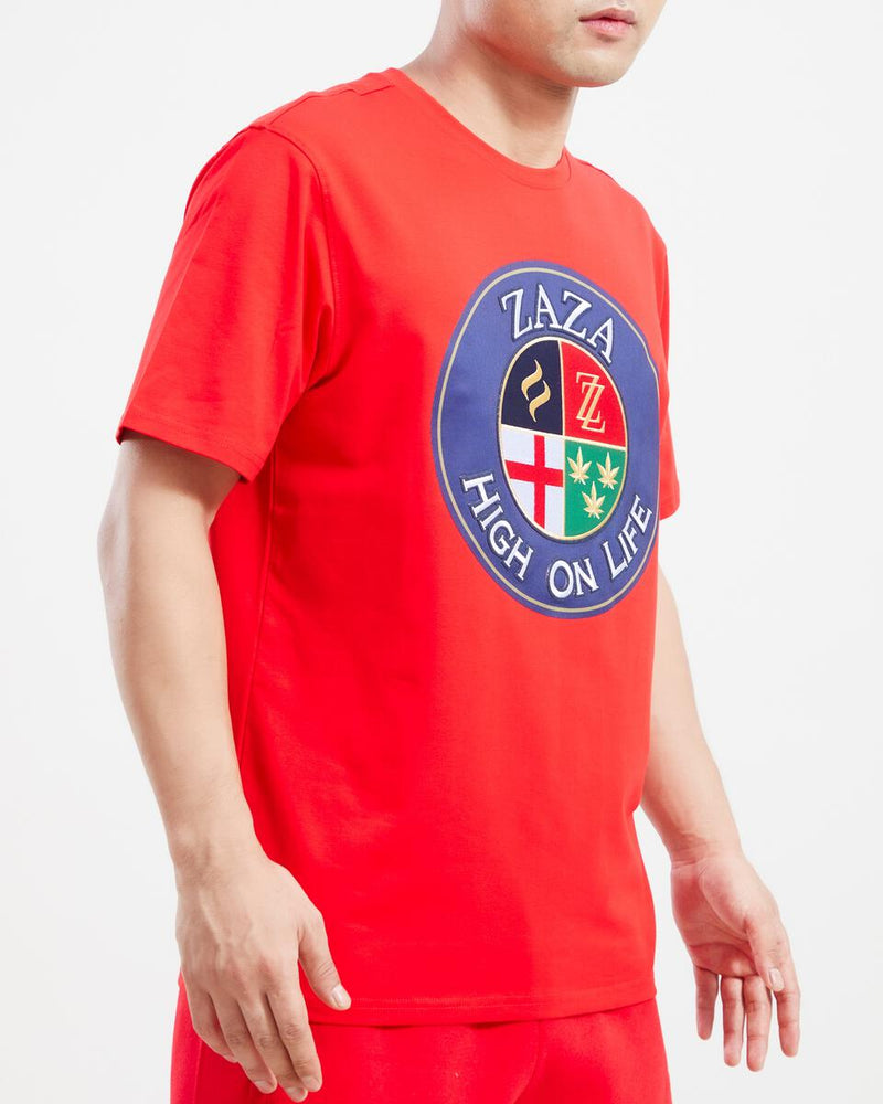 Zaza 'High on Life' T-Shirt (Red) ZA1960025 - Fresh N Fitted Inc