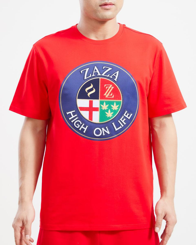 Zaza 'High on Life' T-Shirt (Red) ZA1960025 - Fresh N Fitted Inc